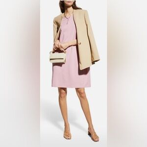 NWT Eileen Fisher Size Large Magnolia Pink Organic Cotton Jersey Dress